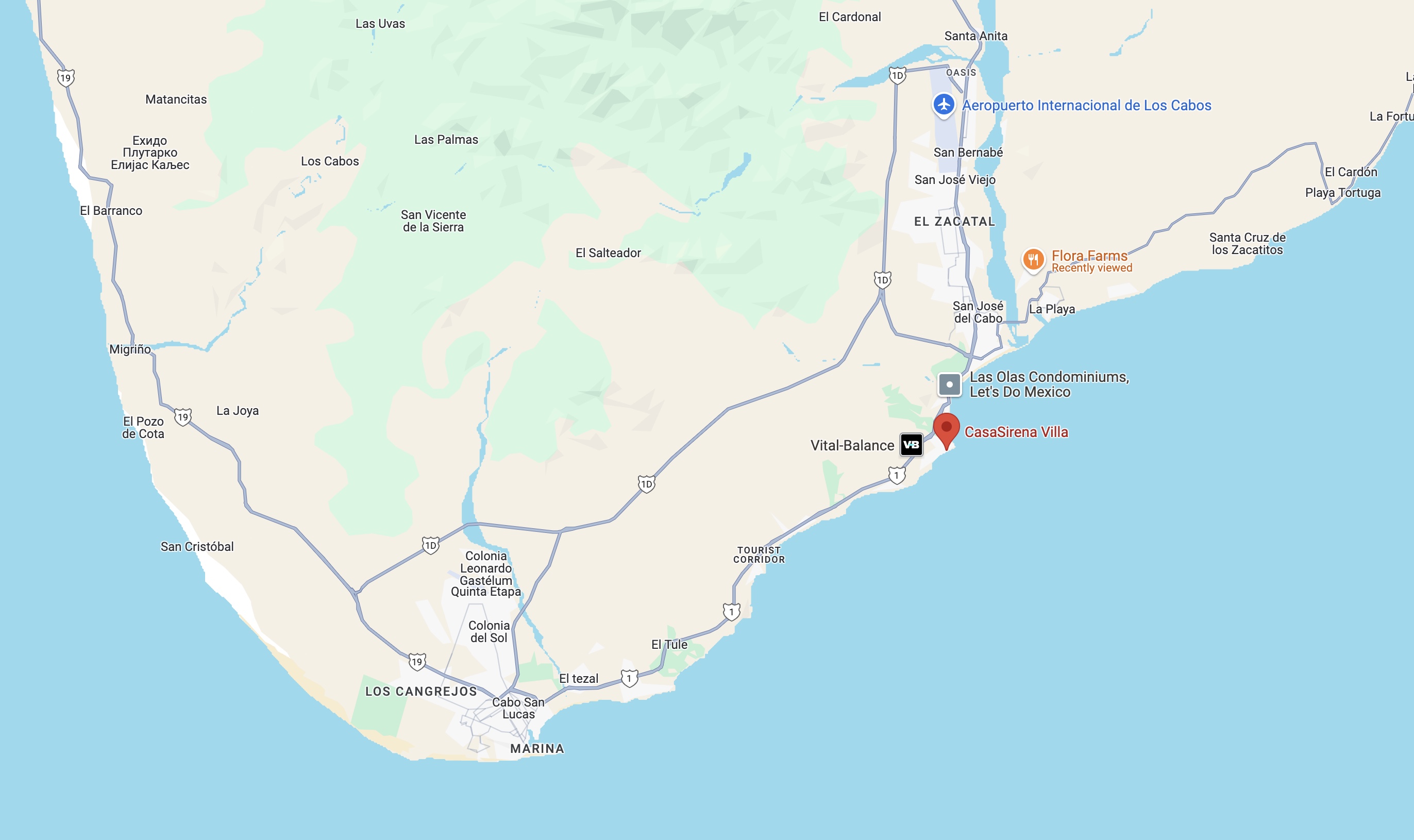 Palmilla Map